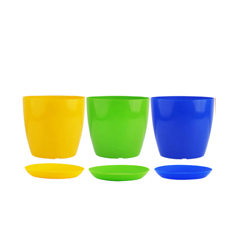 6-inch Pot and Plate set of 3